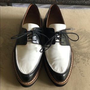 Flamingos Black and White Brogues